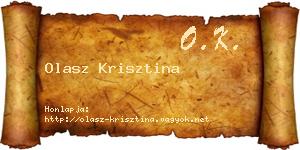Olasz Krisztina névjegykártya