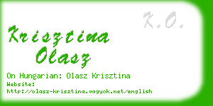 krisztina olasz business card